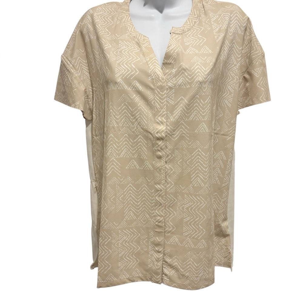 NWT ROYAL ROBBINS Spotless Evolution Short Sleeve Shirt Crème Acadia Sz Medium - Picture 4 of 12